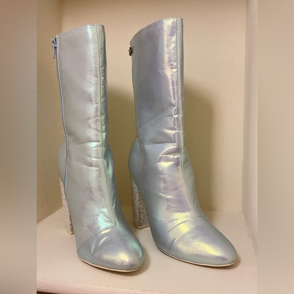 Pre-Owned Sparkl Fairy Couture Light Blue Mini Boot Sz US 8 - Picture 3 of 6